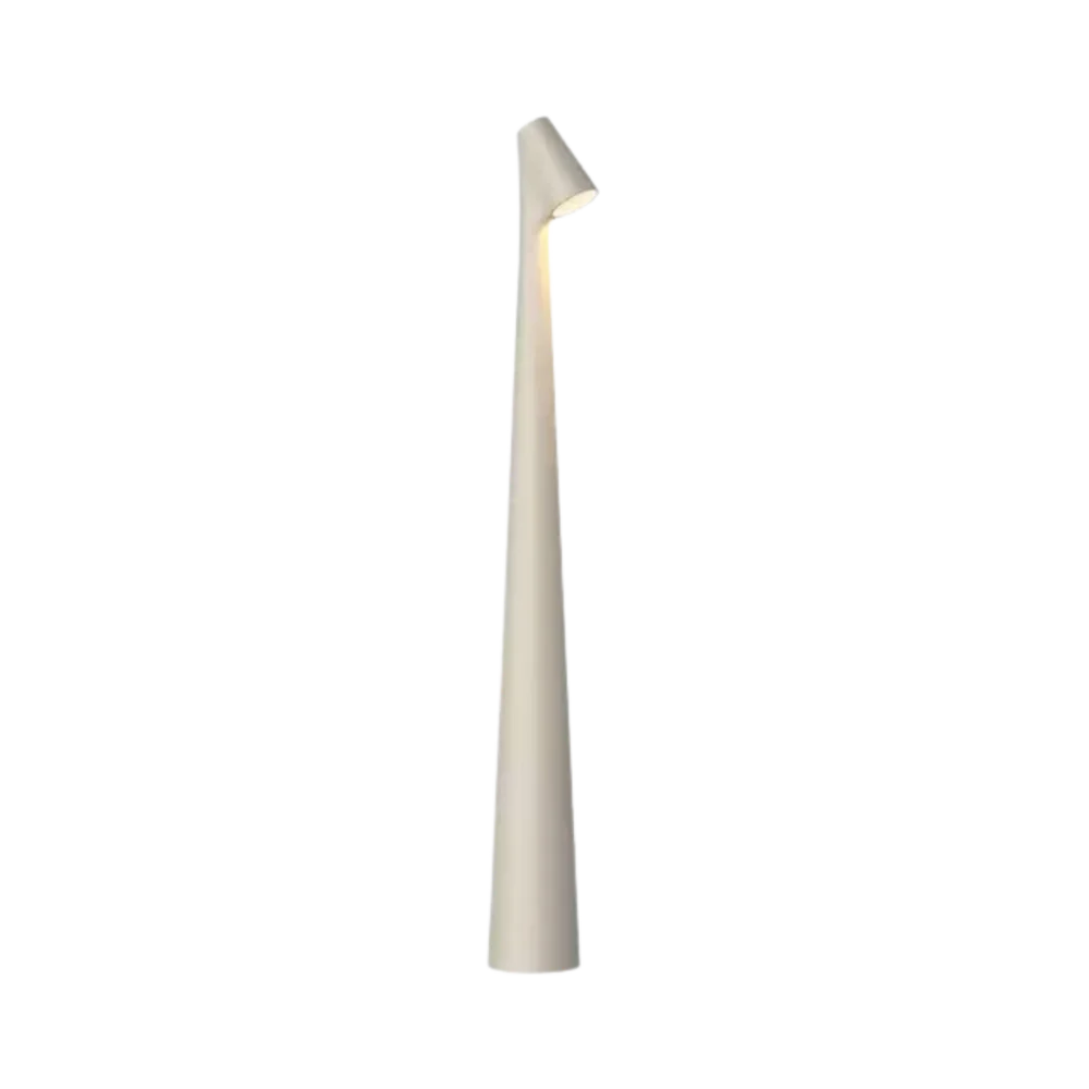 MEELANO Bordlampe Uden Ledning Aluminium Minimalistisk Design Beige sand