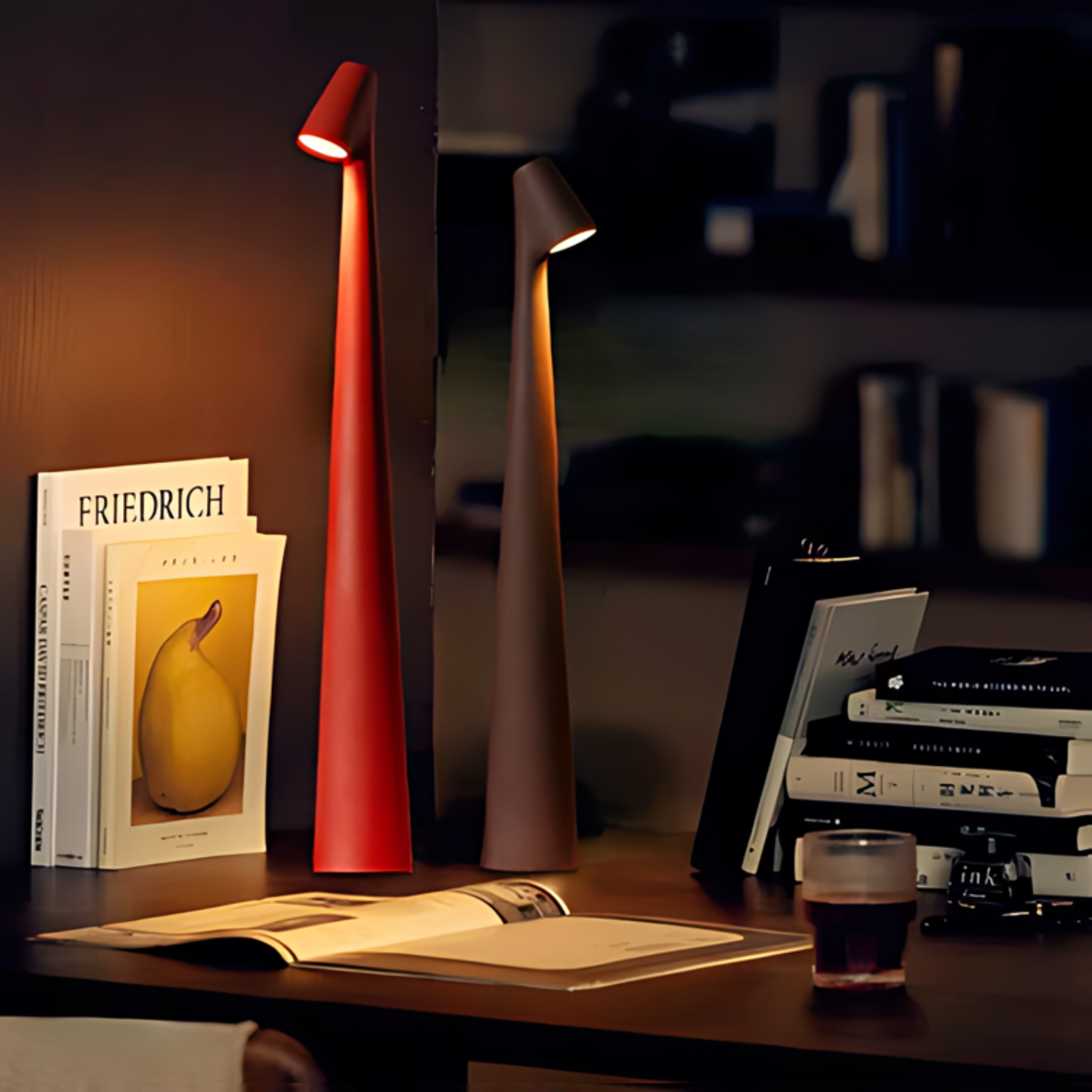 MEELANO Bordlampe Uden Ledning Aluminium Minimalistisk Design