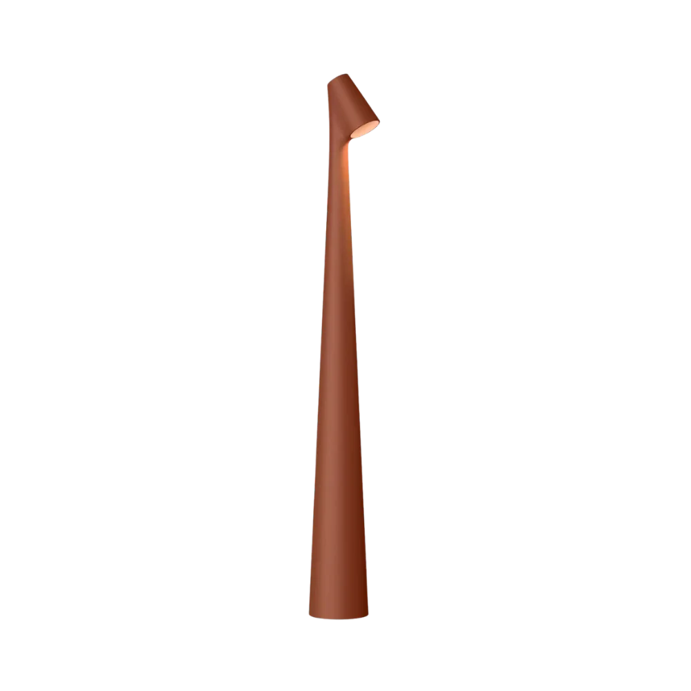 MEELANO Bordlampe Uden Ledning Aluminium Minimalistisk Design Ildorange