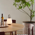 MEELANO Bordlampe Uden Ledning Metal Glas Opladbar Design