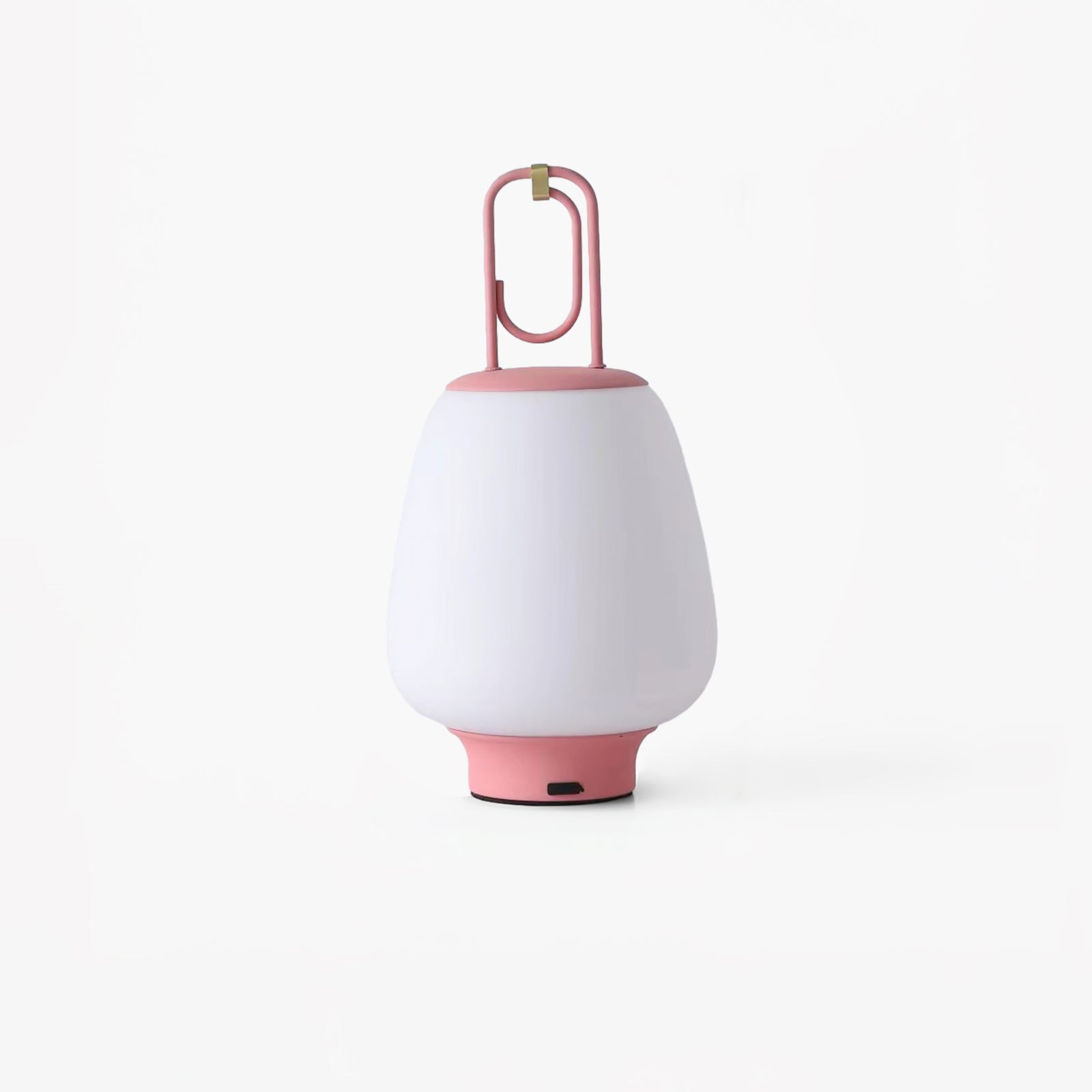 MEELANO Bordlampe Uden Ledning Metal Glas Opladbar Design Rosa og hvid