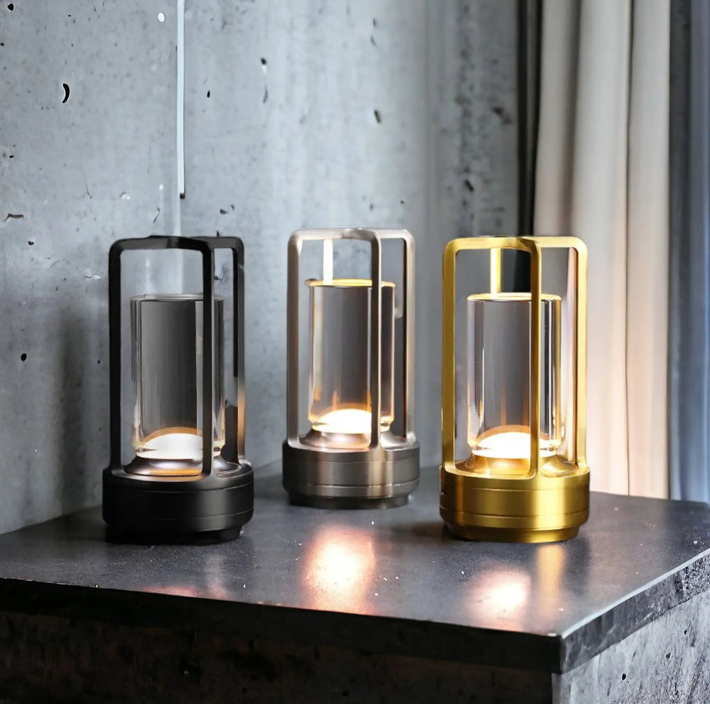 MEELANO Bordlampe Uden Ledning Skandinavisk Design LED Krystal