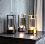 MEELANO Bordlampe Uden Ledning Skandinavisk Design LED Krystal