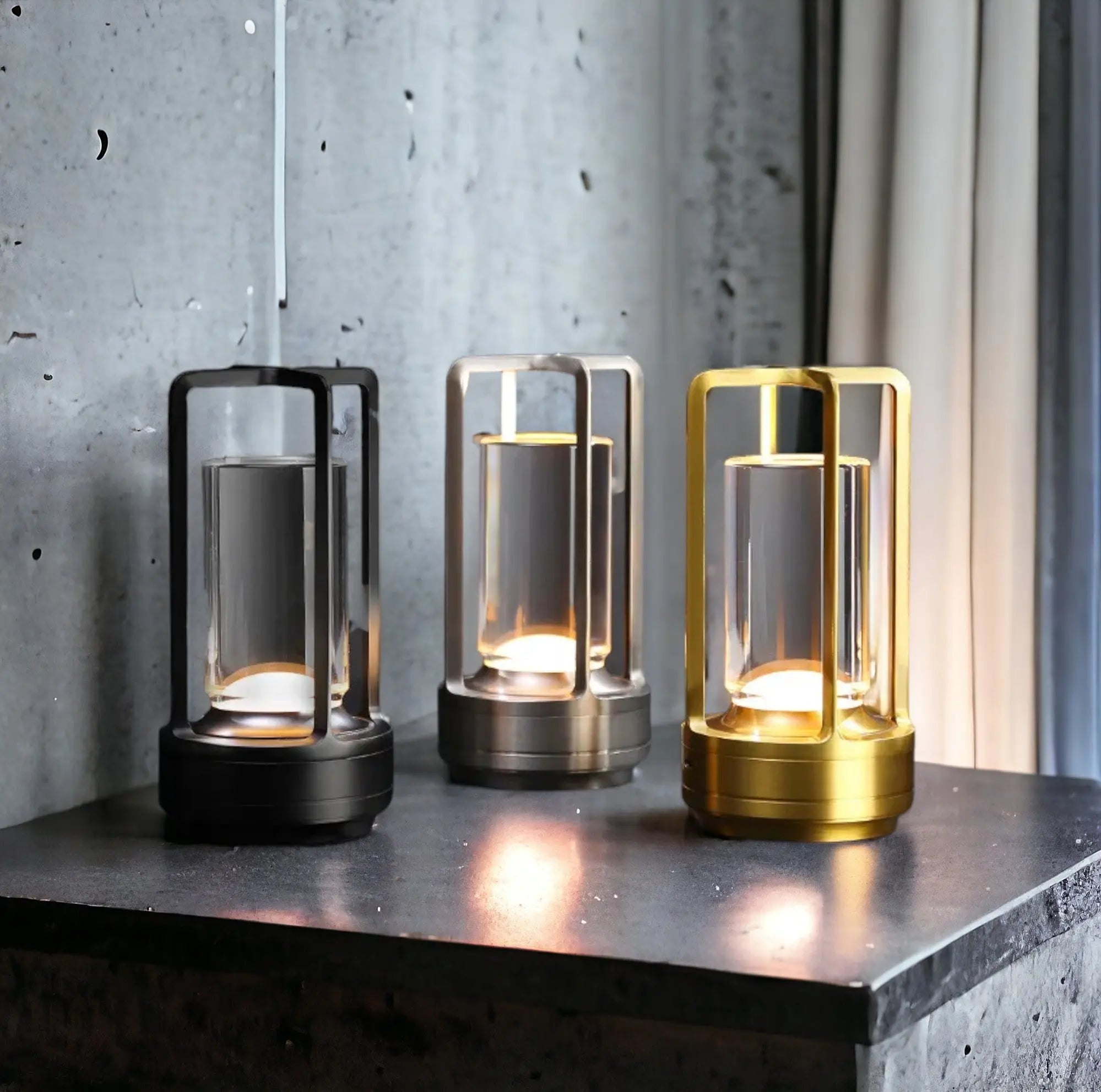 MEELANO Bordlampe Uden Ledning Skandinavisk Design LED Krystal