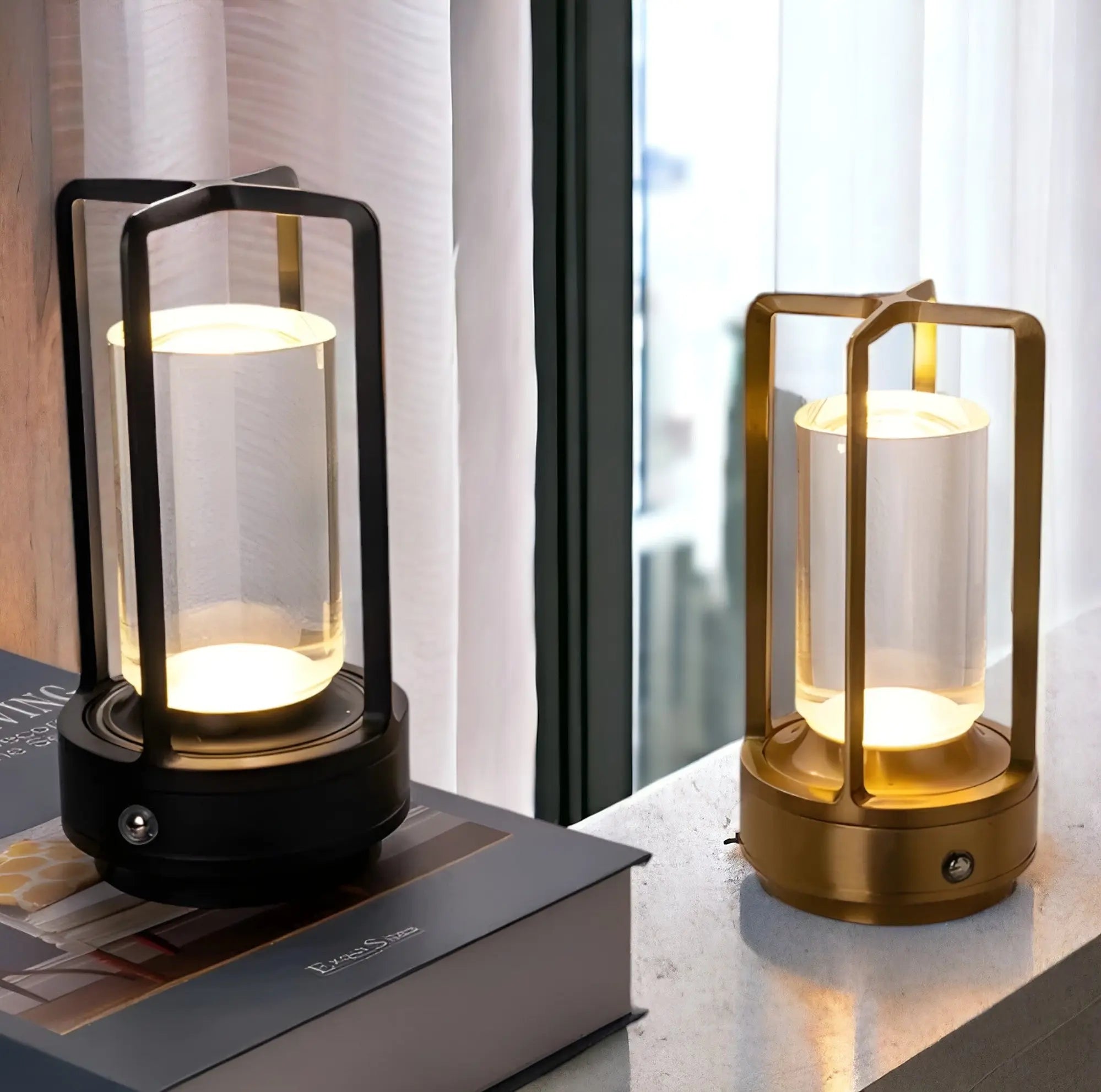 MEELANO Bordlampe Uden Ledning Skandinavisk Design LED Krystal
