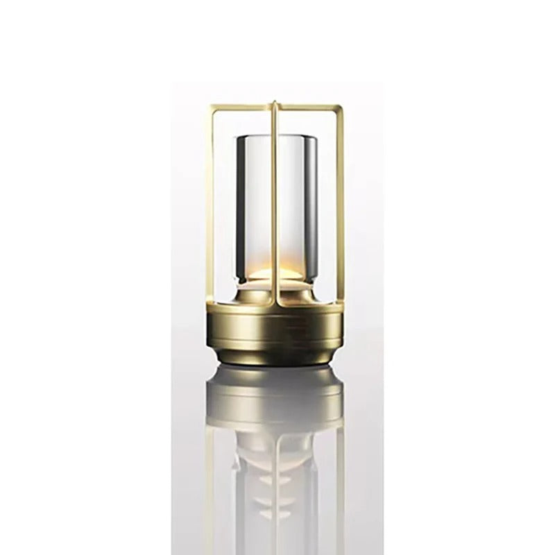MEELANO Bordlampe Uden Ledning Skandinavisk Design LED Krystal Guld