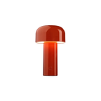 MEELANO Bordlampe Uden Ledning Svampe Design Akryl Jern Rød