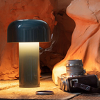 MEELANO Bordlampe Uden Ledning Svampe Design Akryl Jern