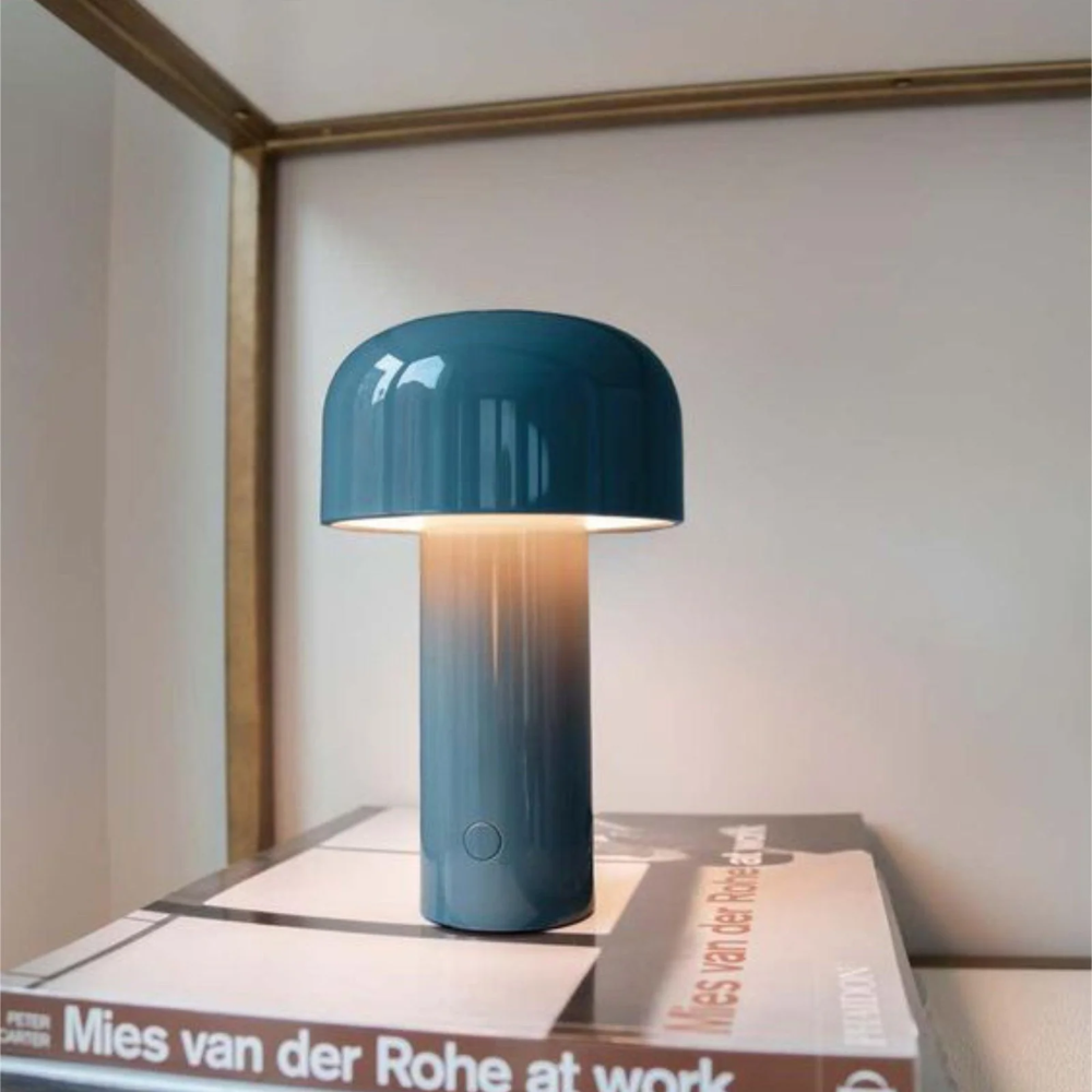 MEELANO Bordlampe Uden Ledning Svampe Design Akryl Jern