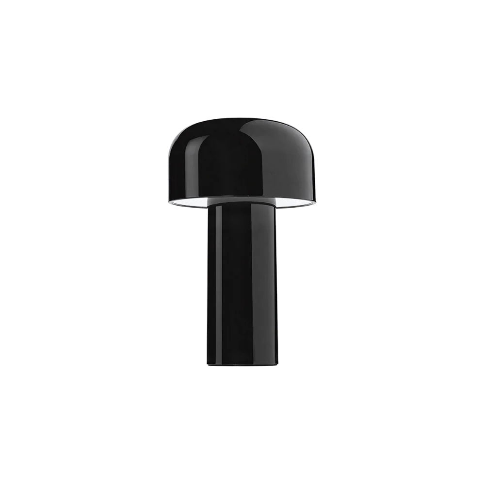 MEELANO Bordlampe Uden Ledning Svampe Design Akryl Jern Sort