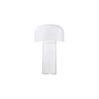 MEELANO Bordlampe Uden Ledning Svampe Design Akryl Jern Hvid