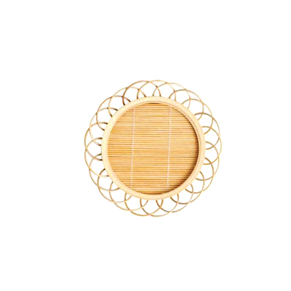 MEELANO Bordskåner Sæt 100% Naturlig Bambus 4 Stk Lagdelte Enkelt