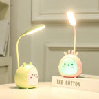 MEELANO Børnelæselampe Øjenbeskyttelse USB Natlampe Til Børn Blødt Lys Sikker Læseoplevelse Stilfuldt Design