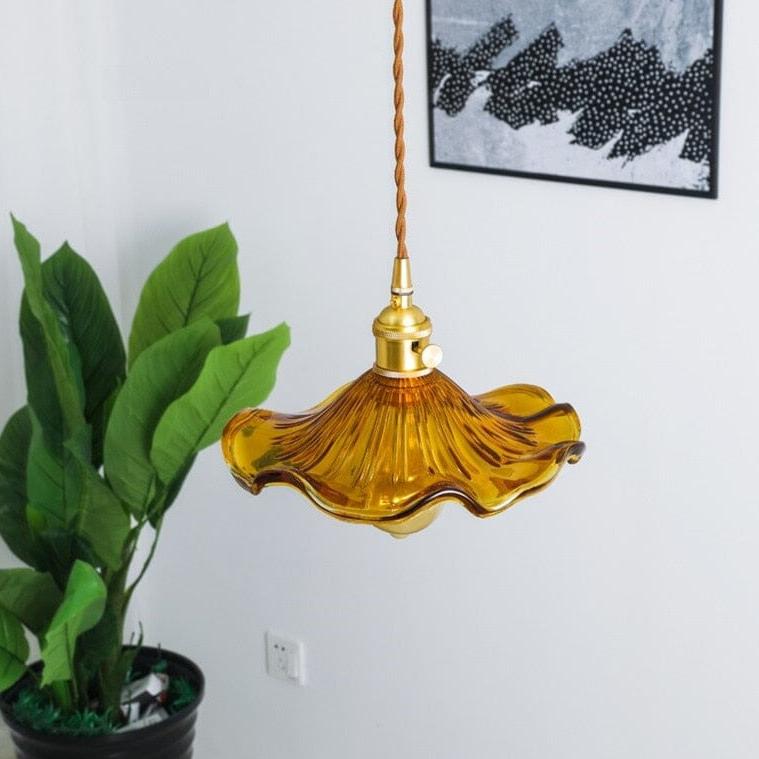 MEELANO Brenda Glas Pendellampe Orange