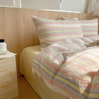 MEELANO Geometrisk bomuldsdynebetræk i 100% blød bomuld – moderne sengetøjssæt med pudebetræk, 400TC 14