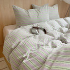 MEELANO Geometrisk bomuldsdynebetræk i 100% blød bomuld – moderne sengetøjssæt med pudebetræk, 400TC 8