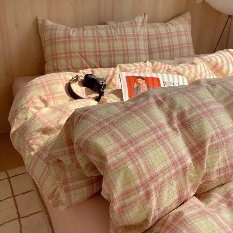 MEELANO Geometrisk bomuldsdynebetræk i 100% blød bomuld – moderne sengetøjssæt med pudebetræk, 400TC 4