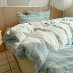 MEELANO Geometrisk bomuldsdynebetræk i 100% blød bomuld – moderne sengetøjssæt med pudebetræk, 400TC 2