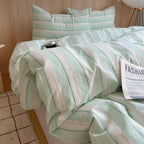 MEELANO Geometrisk bomuldsdynebetræk i 100% blød bomuld – moderne sengetøjssæt med pudebetræk, 400TC 3