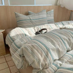 MEELANO Geometrisk bomuldsdynebetræk i 100% blød bomuld – moderne sengetøjssæt med pudebetræk, 400TC 22