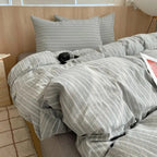 MEELANO Geometrisk bomuldsdynebetræk i 100% blød bomuld – moderne sengetøjssæt med pudebetræk, 400TC 17