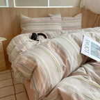 MEELANO Geometrisk bomuldsdynebetræk i 100% blød bomuld – moderne sengetøjssæt med pudebetræk, 400TC 19