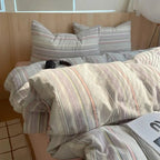 MEELANO Geometrisk bomuldsdynebetræk i 100% blød bomuld – moderne sengetøjssæt med pudebetræk, 400TC 23