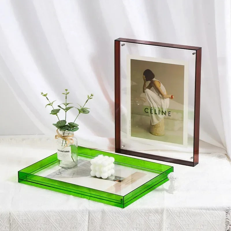 MEELANO Moderne billedrammesæt i akryl – Bronte Frame Collection med farverige kanter