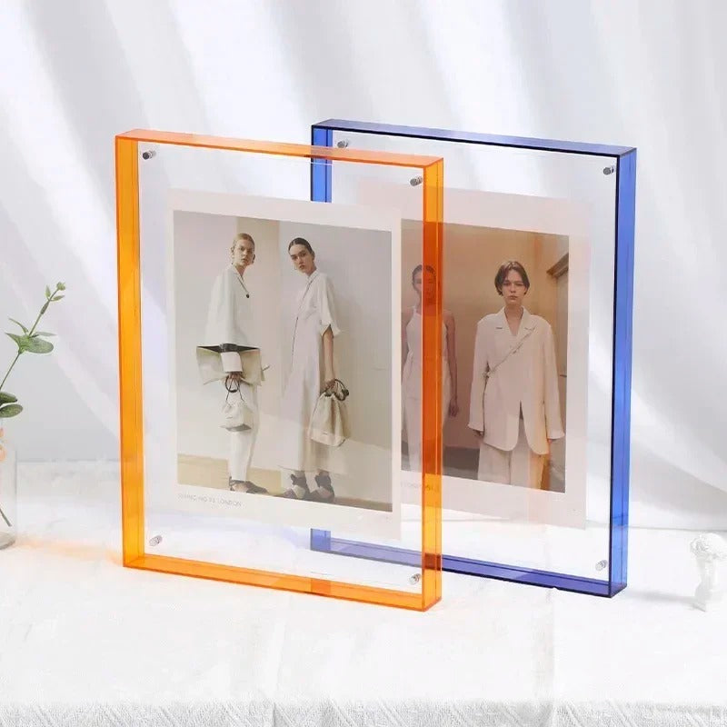 MEELANO Moderne billedrammesæt i akryl – Bronte Frame Collection med farverige kanter