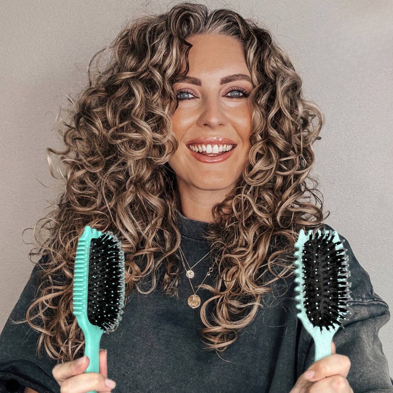 MEELANO Brosse De Coiffage Pour Cheveux Bouclés Pour Boucles Parfaites Sans Effort