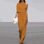 MEELANO Amore | Jumpsuit til damer – Ærmeløs Design, Løs Pasform & Moderne Silhuet Gul Orange