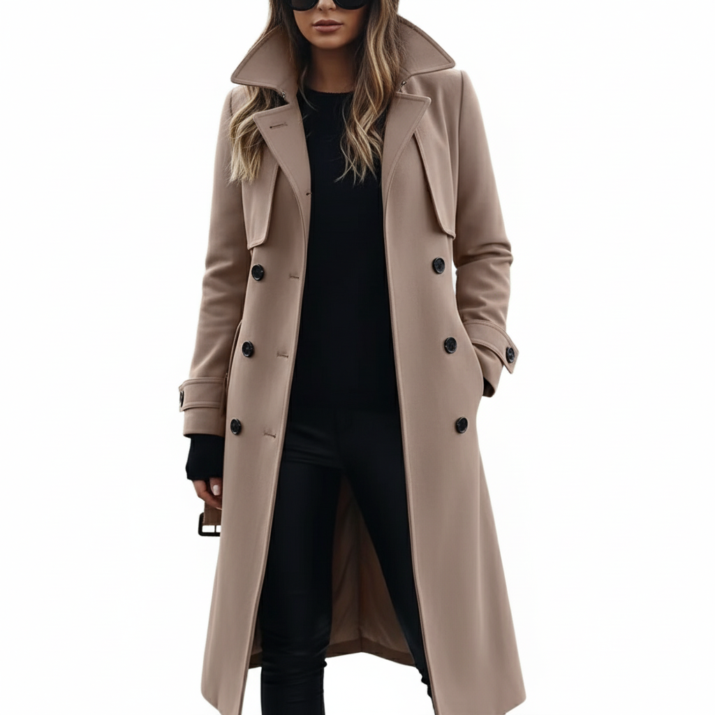 MEELANO Dame Elegant Vinterjakke - Vandtæt og stilfuld Khaki