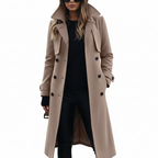 MEELANO Dame Elegant Vinterjakke - Vandtæt og stilfuld Khaki