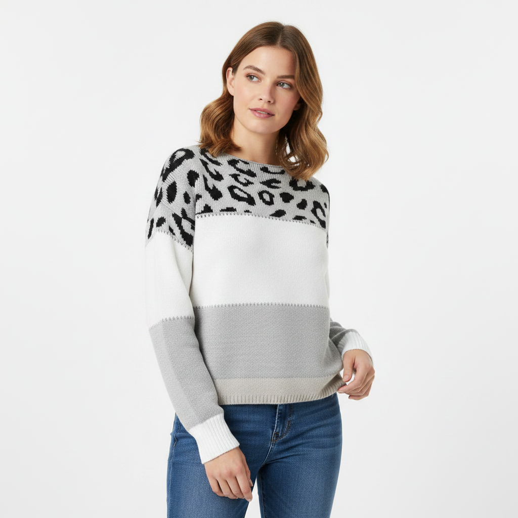 MEELANO Ēden | Dame Elegant Striktrøje med V-Hals - Finstrikket Pullover i Uldblanding