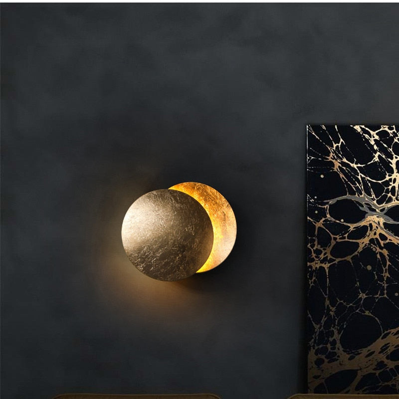 MEELANO Kunstnerisk LED Væglampe Med Unikt Vægdesign Til Boligen Guld