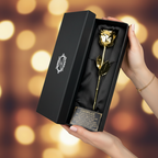Pravá růže pokrytá 24K zlatem, konzervovaná jako nadčasový milostný dar