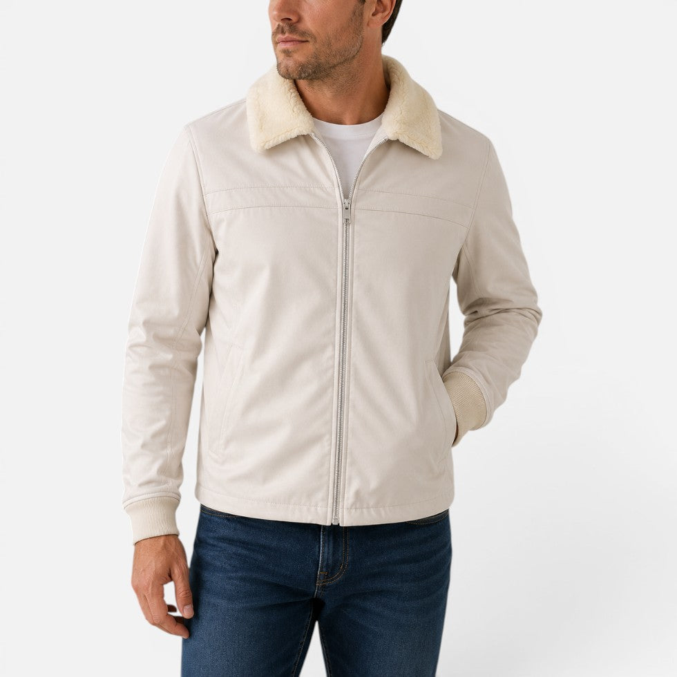 MEELANO Figueral | Herre Vinterjakke med Fleecekrave Beige