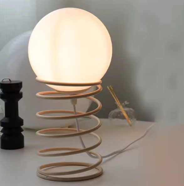 MEELANO Chippendale bordlampe Kaffe