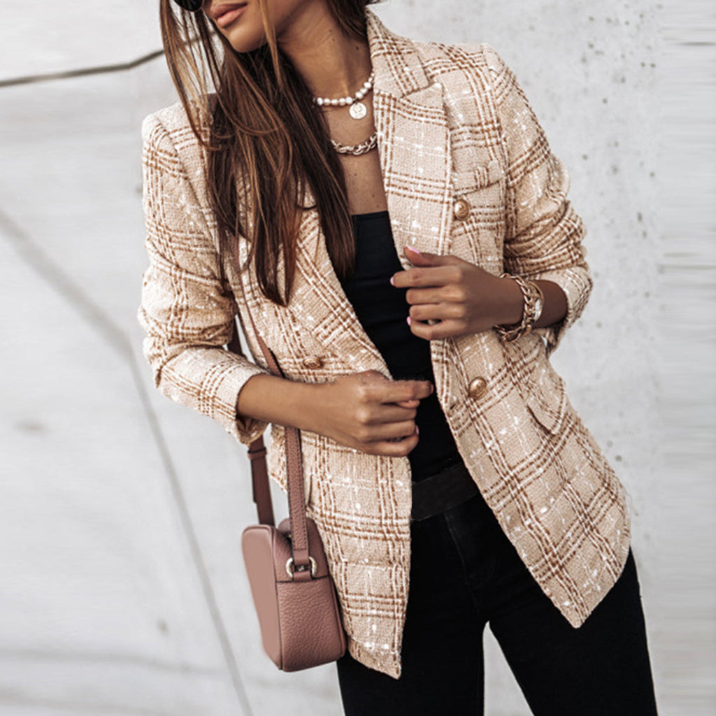 MEELANO Adōre | Dameblazer med knapper | Afslappet khaki