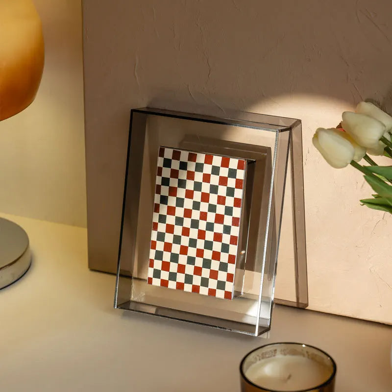 MEELANO Clarity II-ramme i farverigt moderne design – akryl billedramme til fotos, kunst &amp; dokumenter Grå