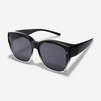 MEELANO ClipShades | Stilige solbriller til brillebærere – Det perfekte solbeskyttelse til dine briller Elegant Halv Sort