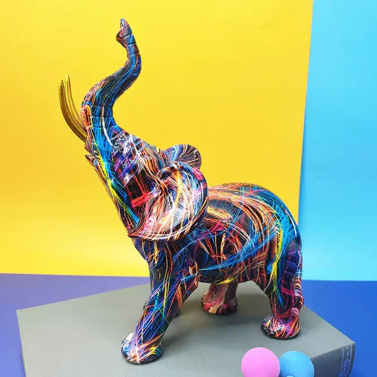 MEELANO Livlig Elefant Skulptur Med Unik Modig Design Indretning