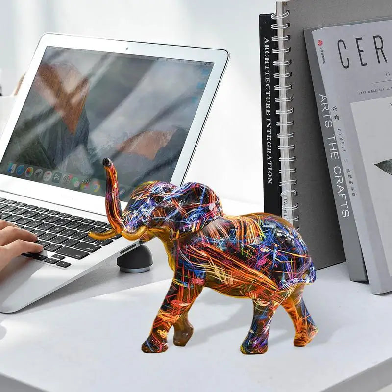 MEELANO Livlig Elefant Skulptur Med Unik Modig Design Indretning
