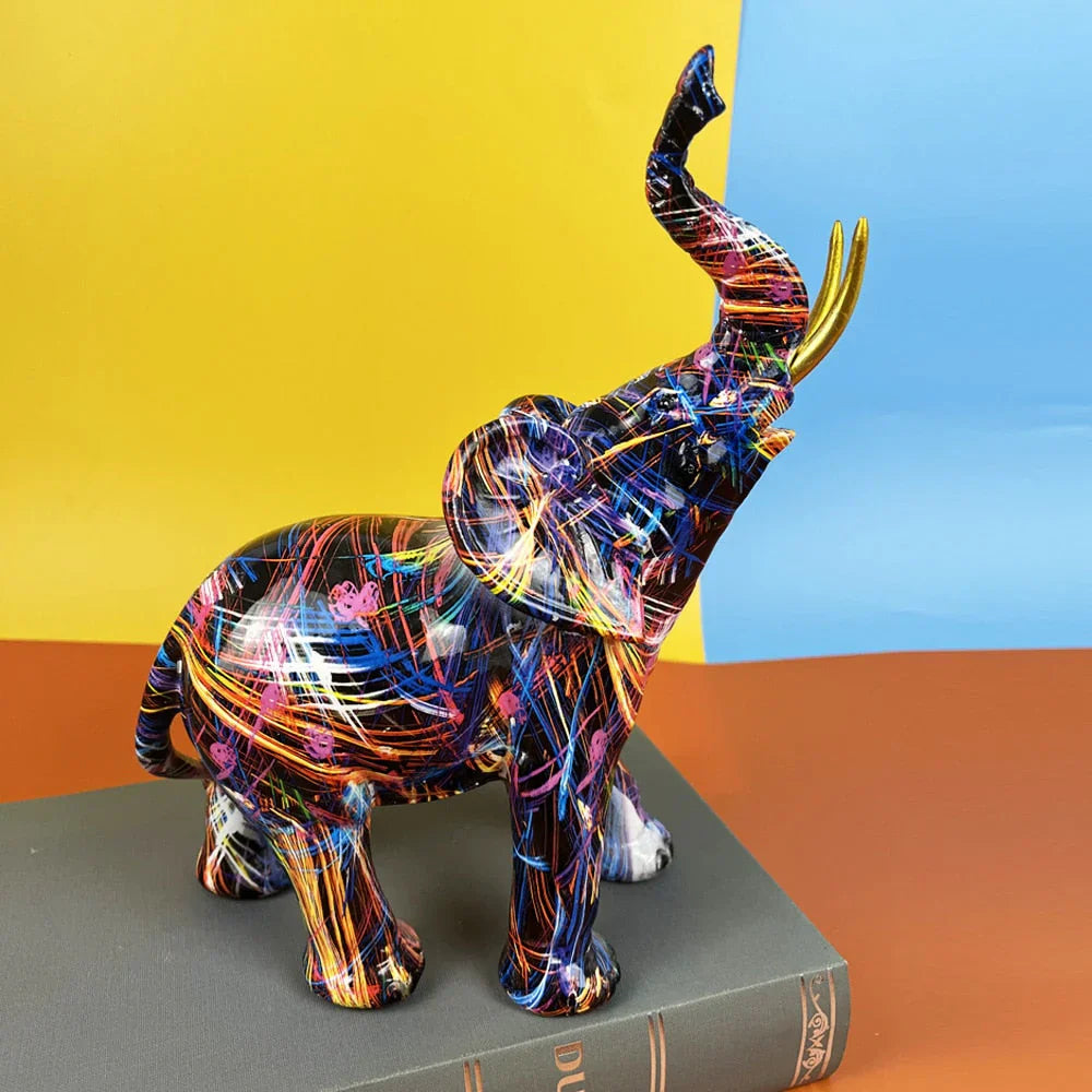 MEELANO Livlig Elefant Skulptur Med Unik Modig Design Indretning