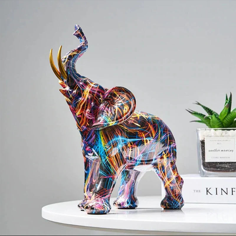 MEELANO Livlig Elefant Skulptur Med Unik Modig Design Indretning