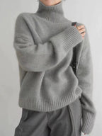 Inspire | Dame Glatstrikket Sweater - Langærmet Klassisk Striktrøje