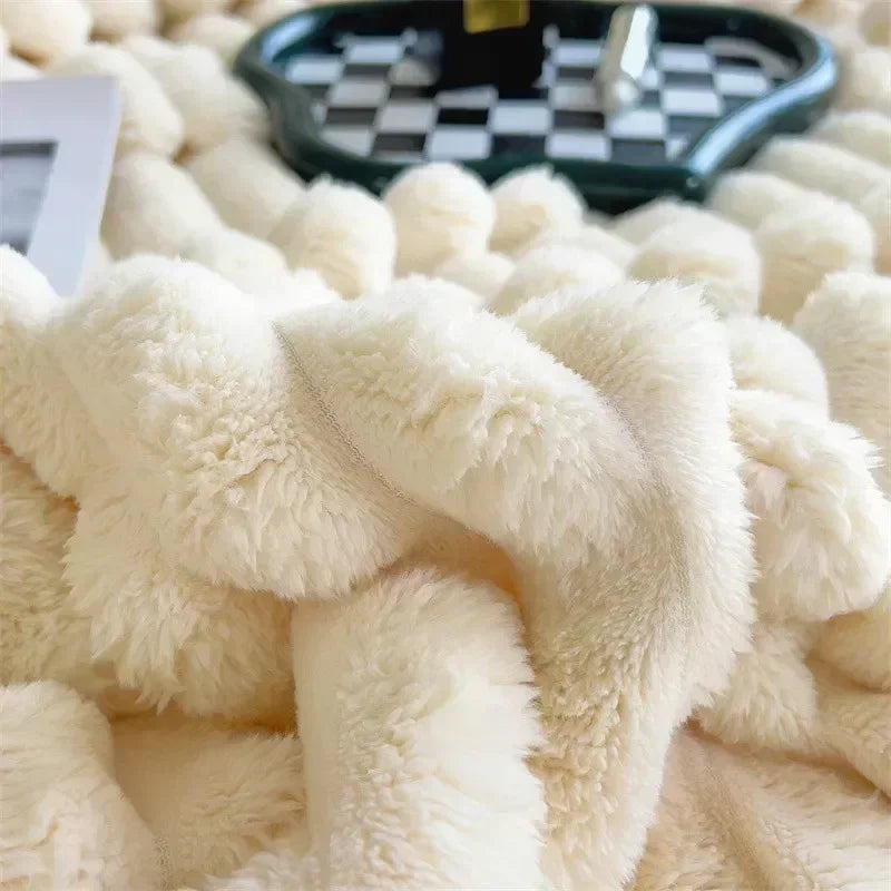 MEELANO Superblødt Plush Tæppe Til Kolde Aftener Og Komfort Nætter 100x150 cm
