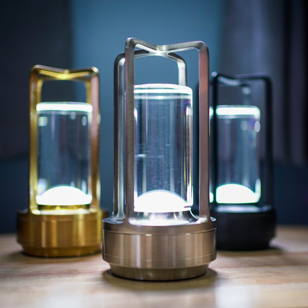 MEELANO CrystalLight – Eksklusiv lampe i krystalglas med LED og touch-funktion