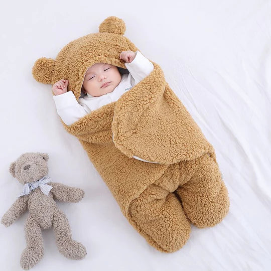 MEELANO CuddleCloud - Svøbetæppe til babyer Brun