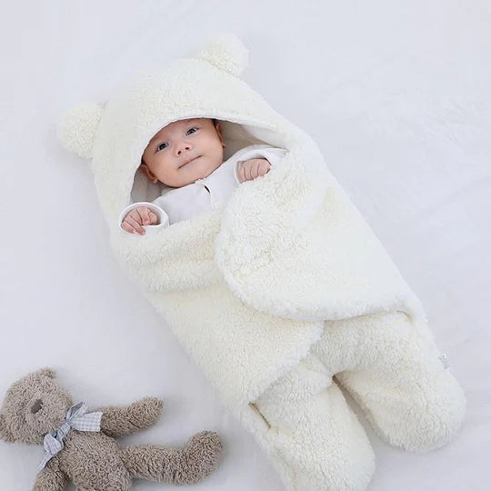 MEELANO CuddleCloud - Svøbetæppe til babyer Hvid